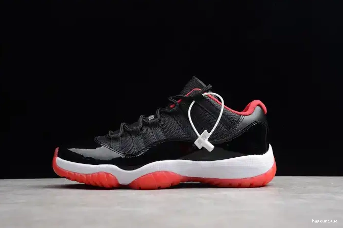 HYPE Low Jordan 11 Black Retro "Bred" mens Air  Red 528895-012 0521